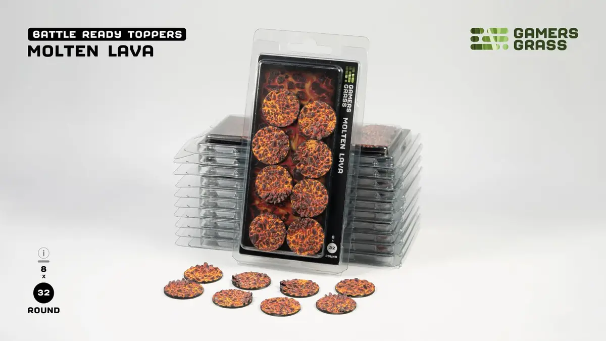 Molten Lava Bases Round 32mm (8)