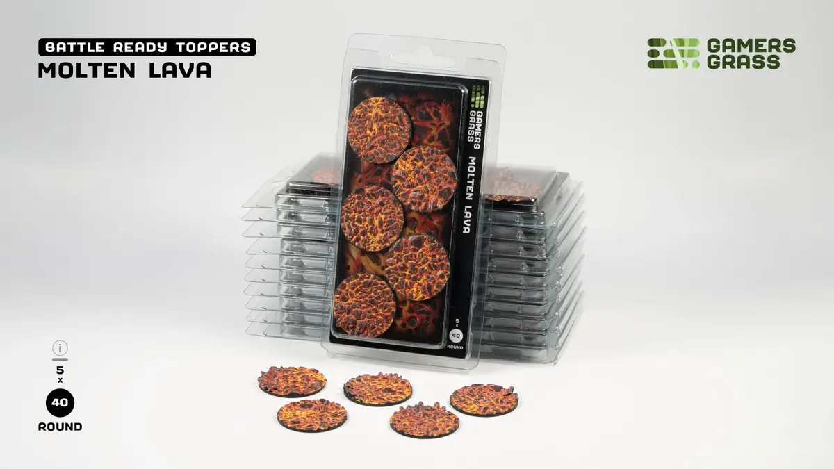 Molten Lava Bases Round 40mm (5)