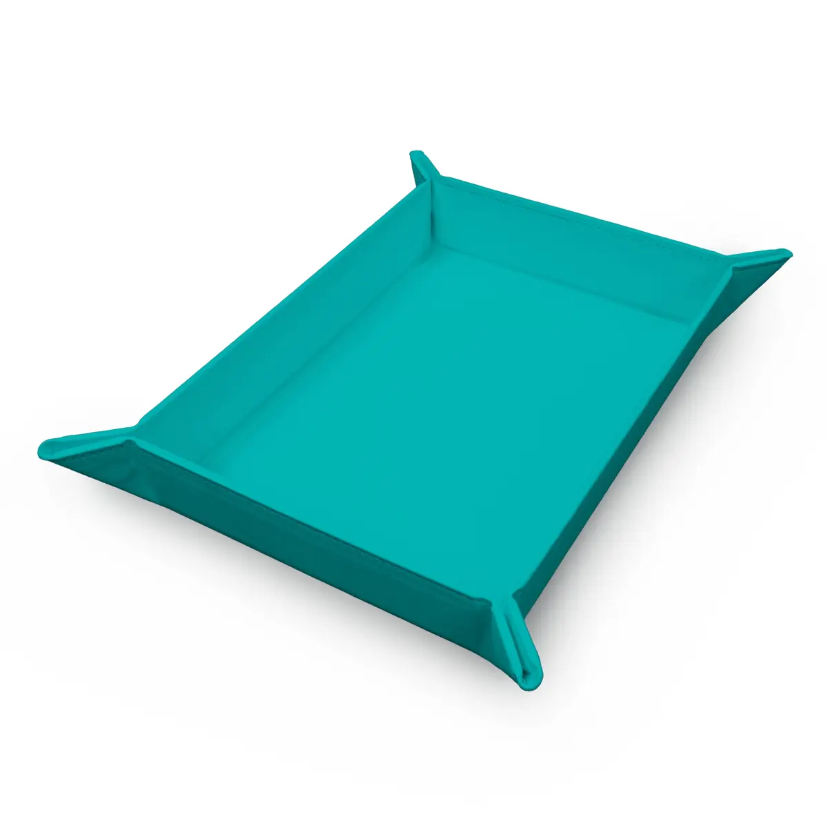 Vivid Magnetic Foldable Dice Tray Teal