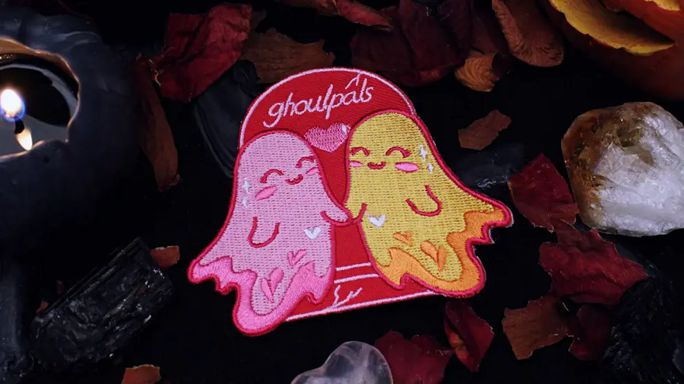 Ghoulpals Lesbian Iron On Patch