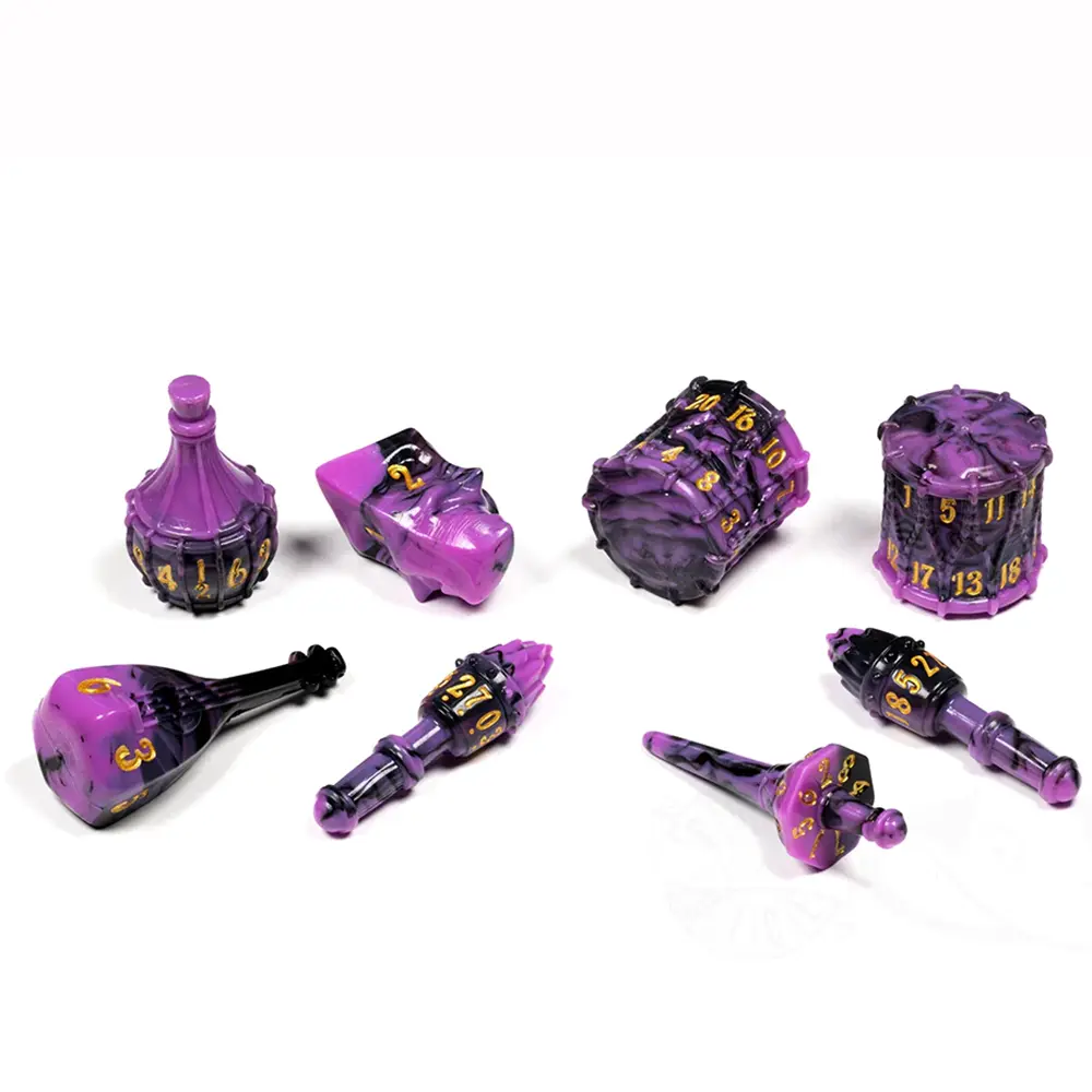 Bard Poly Violet Lullaby (8) Terningsett, PolyHero