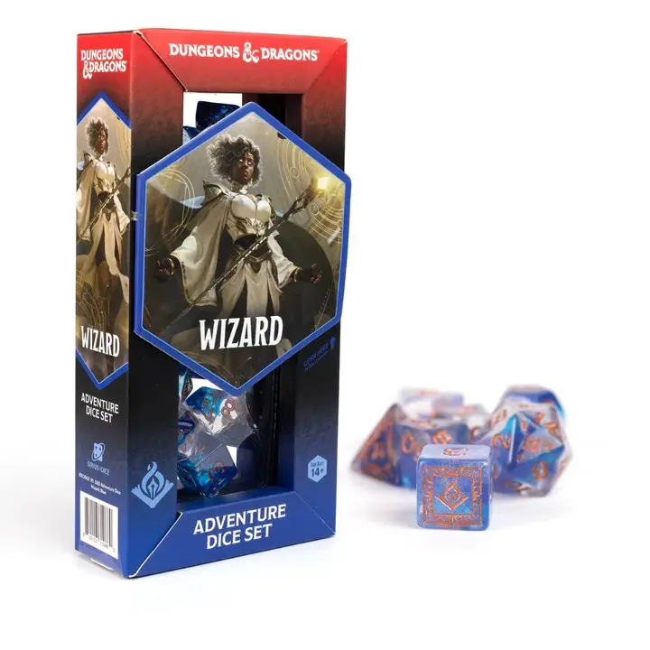 Adventure Dice Wizard Blue /Gold (16)