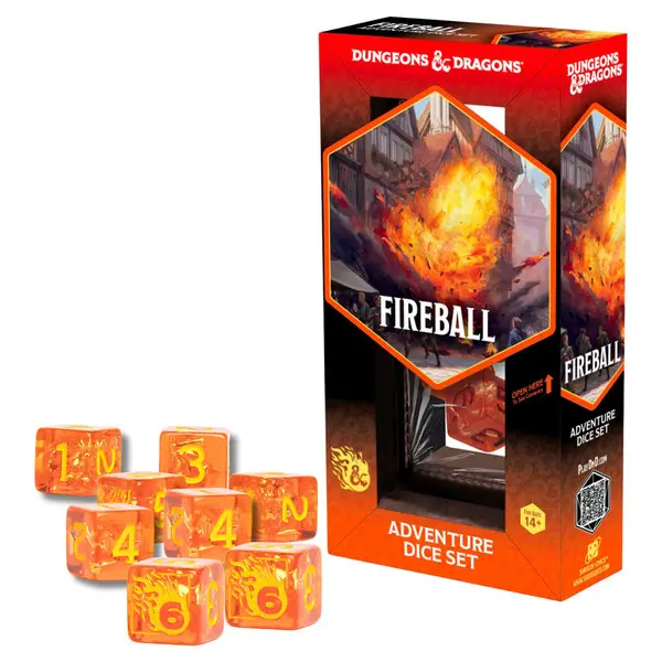 Fireball D6 Orange /Yellow (8)