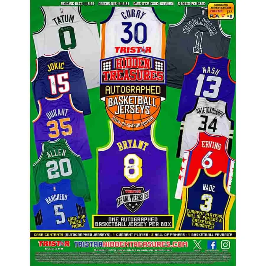 TRISTAR Hidden Treasures Autographed Basketball Jerseys 2024-25 Season Edition