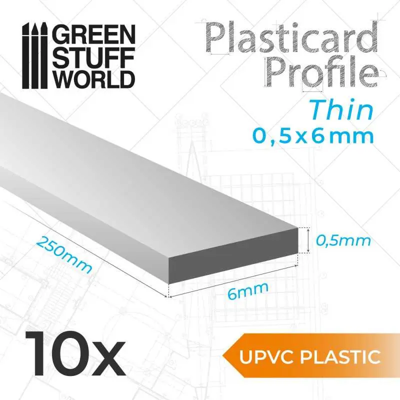 Green Stuff World: Plasticard Profile Thin 0,5x6mm