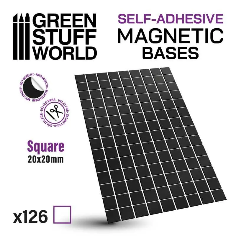 Green Stuff World: Square Magnetic Bases 20x20mm