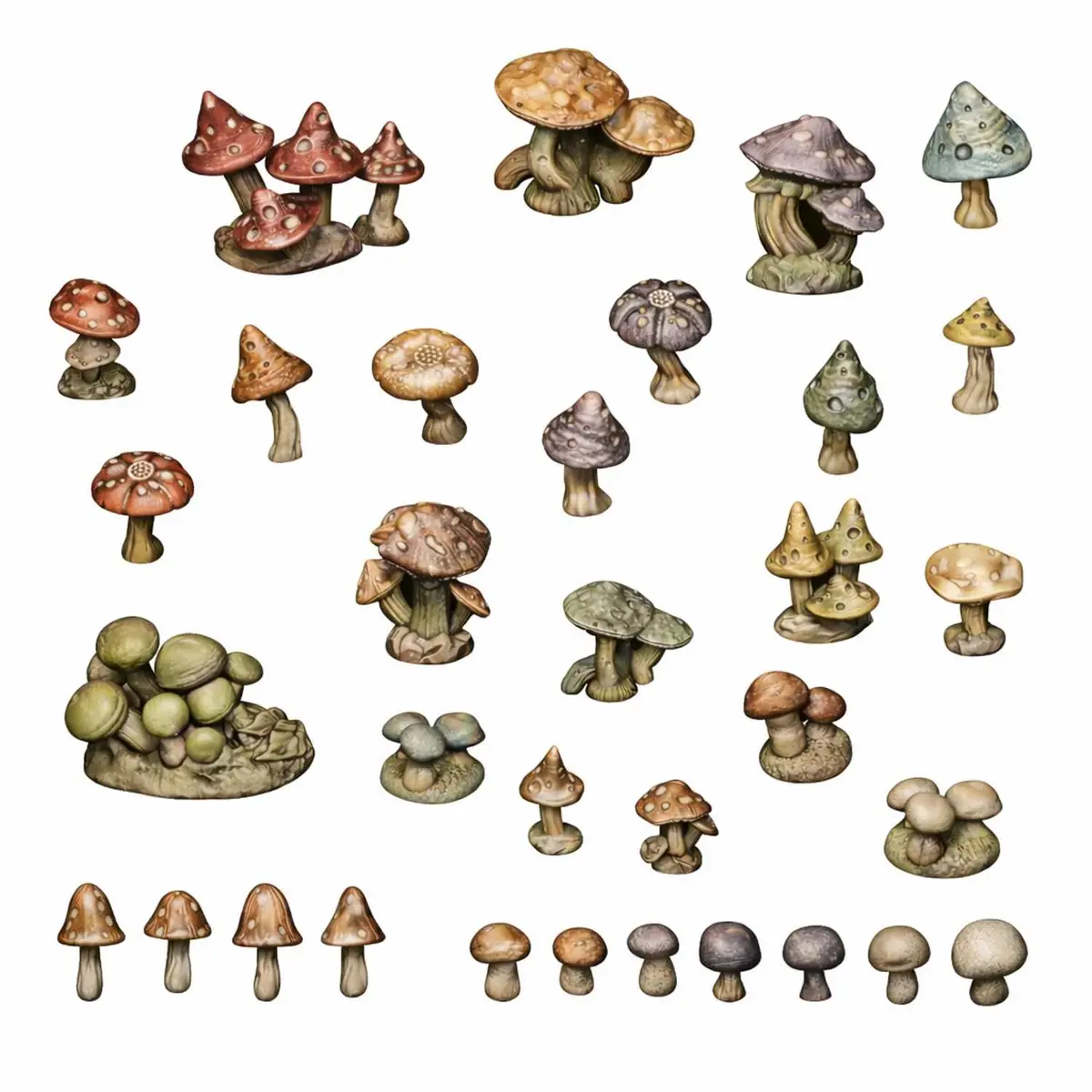 3D Printed Wild Mushrooms