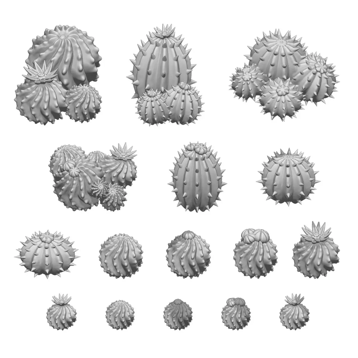 3D Printed Barrel Cactus