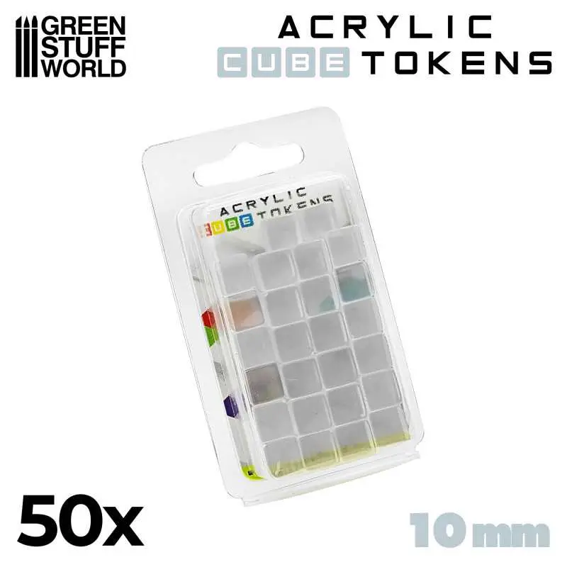 Transparent Acrylic Cuce Tokens 10mm