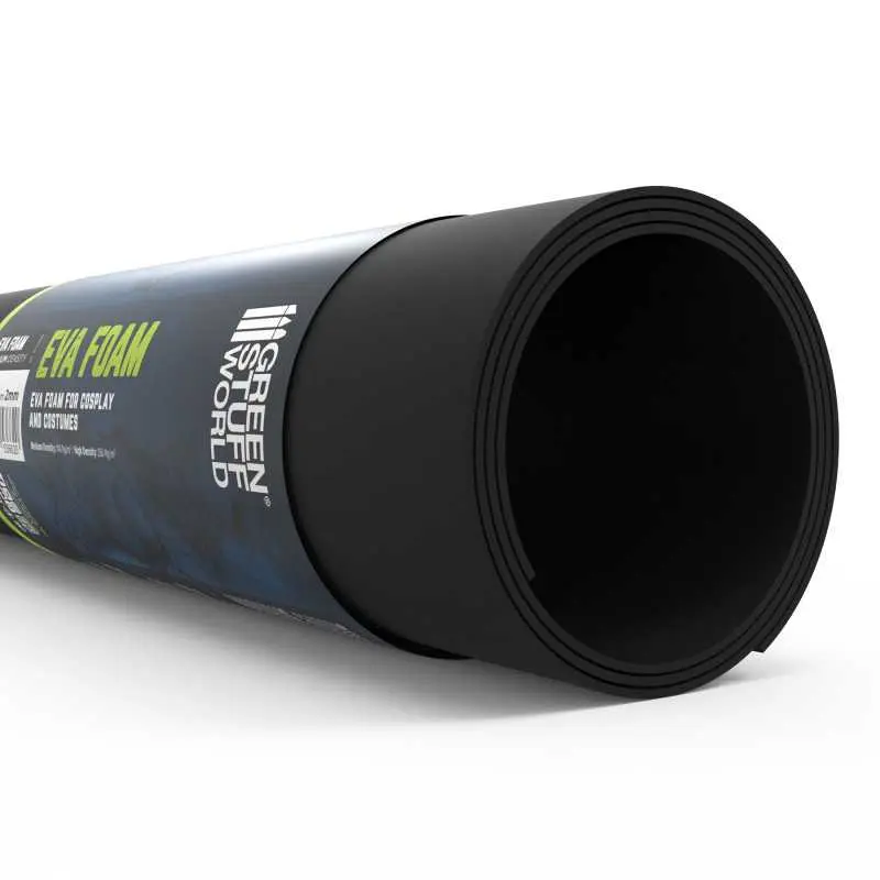 Cosplay Black EVA Foam 2 mm - Medium Density