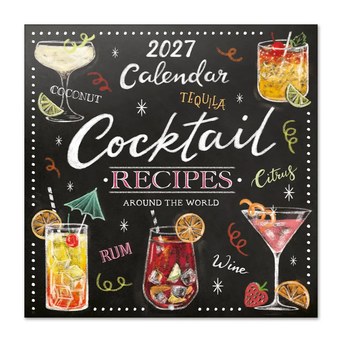 Cocktails 2027 30X30 Calendar