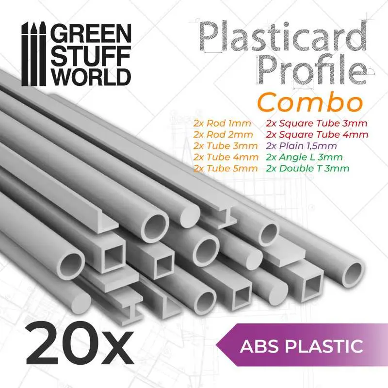 Green Stuff World: Plasticard Profile Variety Pack (20)