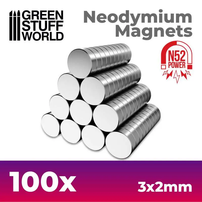 Green Stuff World: Neodymium Magnets 3x2mm (100)