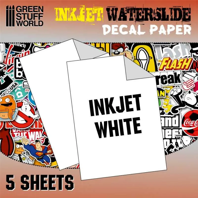 Green Stuff World: Waterslide Decals, Inkjet White x2