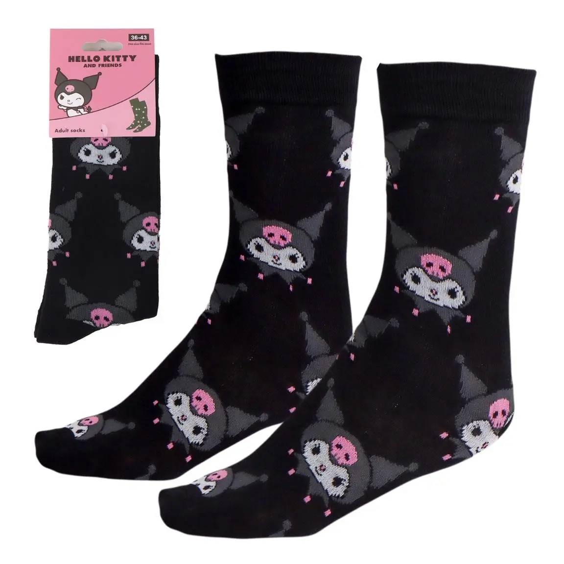Kuromi Pattern Black Socks (36-43)