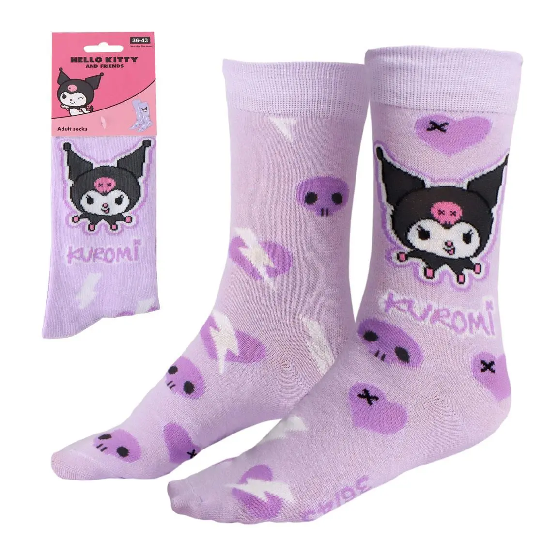 Kuromi Pattern Purple Socks (36-43)