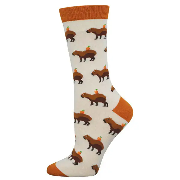 Capybara Orange Socks (35-42)