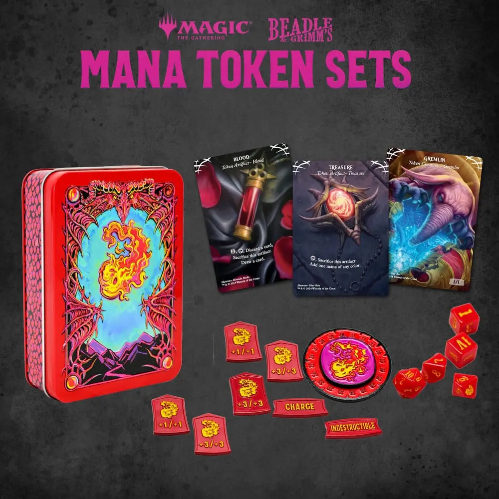 Red Mana Dice and Token Pack