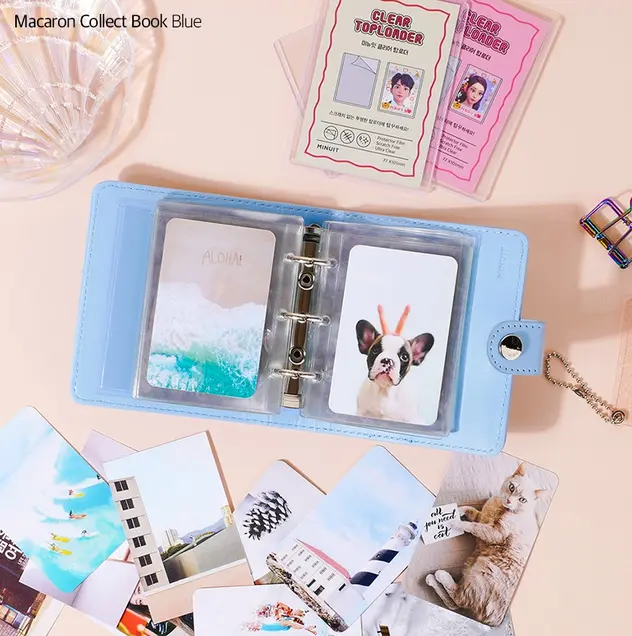MACARON 3 HOLES COLLECT BOOK(TYPE=BLUE)