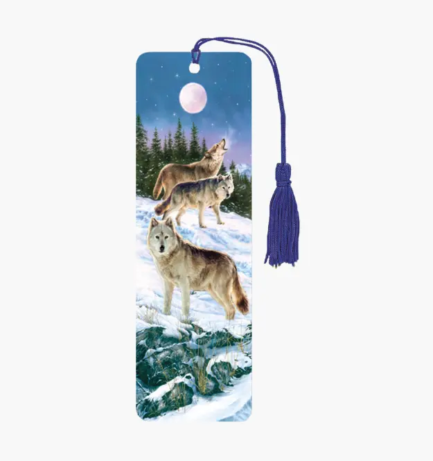 Wolves 3-D Bookmark
