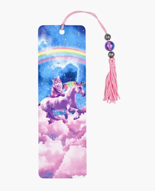 Unicorn & Kittens Forever Beaded Bookmark
