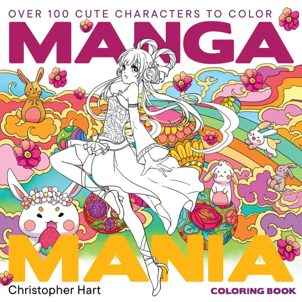 Manga Mania Coloring Book: Over 100 Cute Characters to Color – Manga and Anime Coloring Book for Adults and Kids