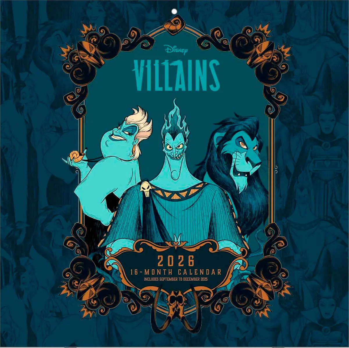 Disney Villains 2026 Square Calendar