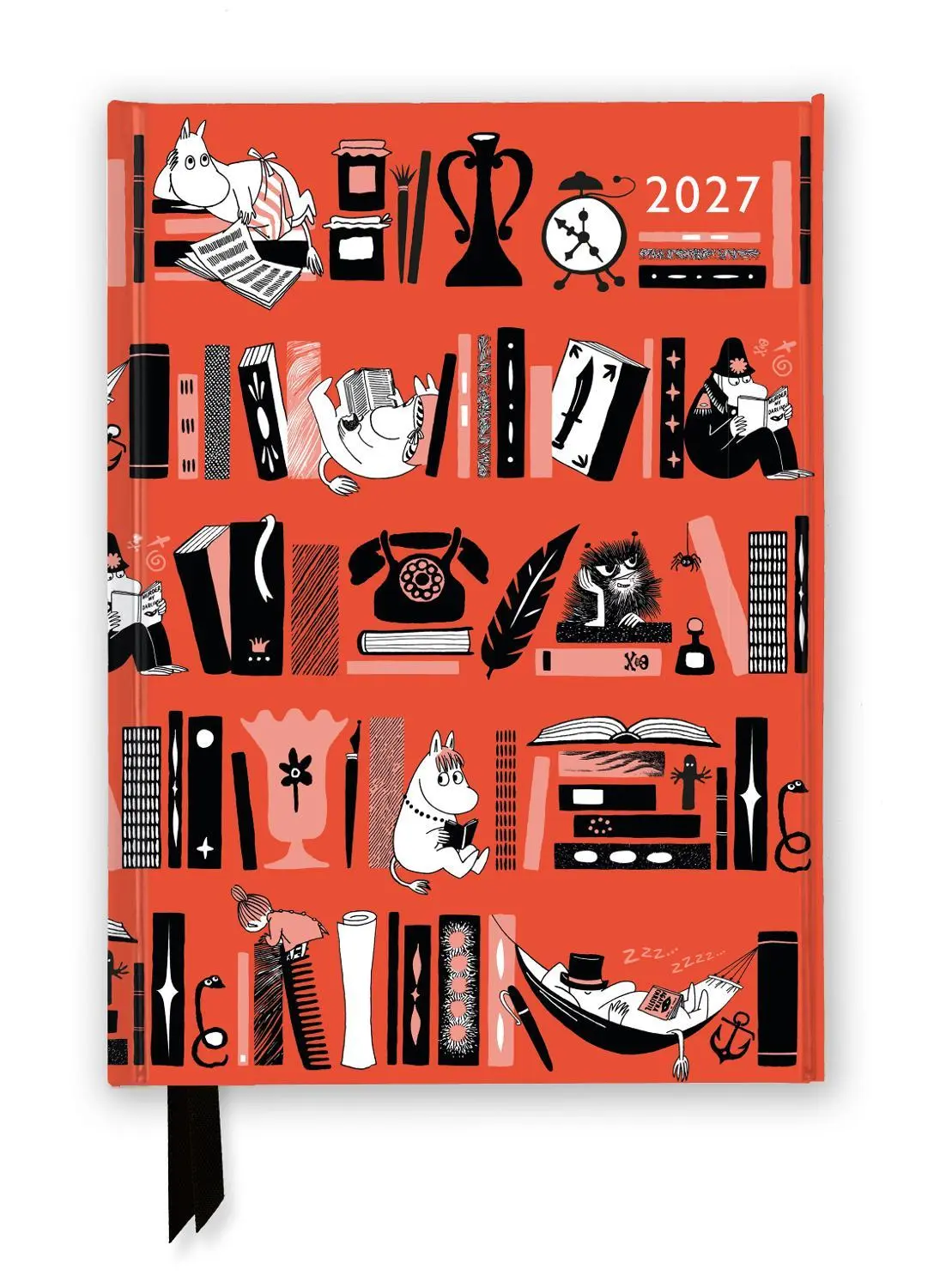 Moomin Bookshelves 2027 Luxury Diary Planner - Page to View with Notes