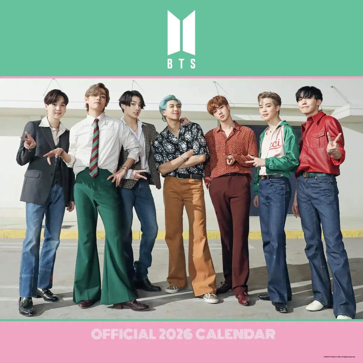 BTS 2026 Wall Calendar - multi language