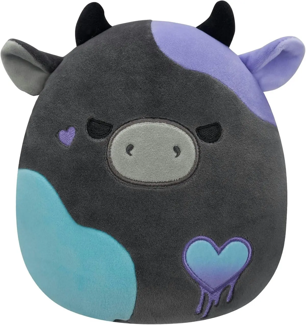 Smitherees the Charcoal Grey Cow Squishmallows Plush Figure 19 cm