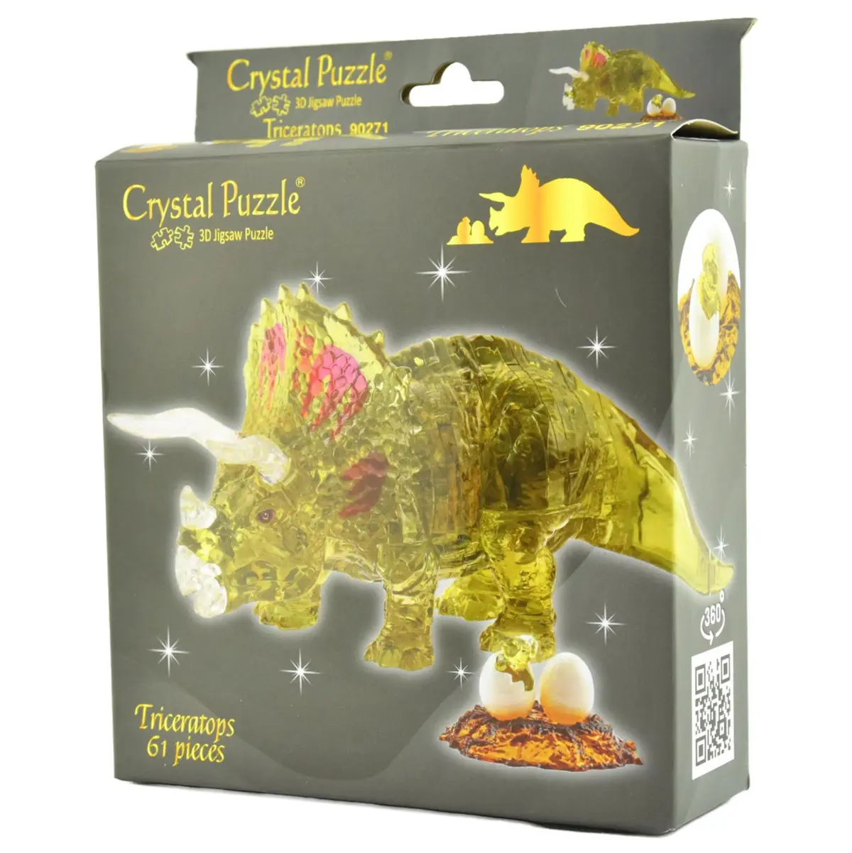 Triceratops Green 3D Crystal Puzzle