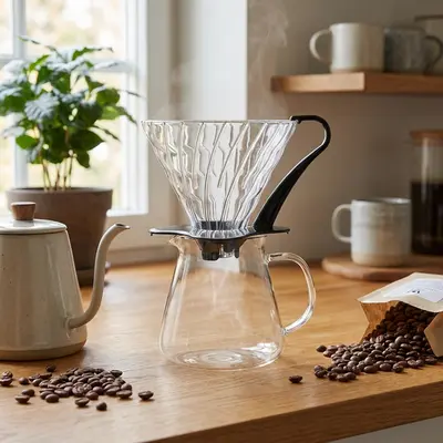 V60 Glassdripper 03 / Sort - Hario