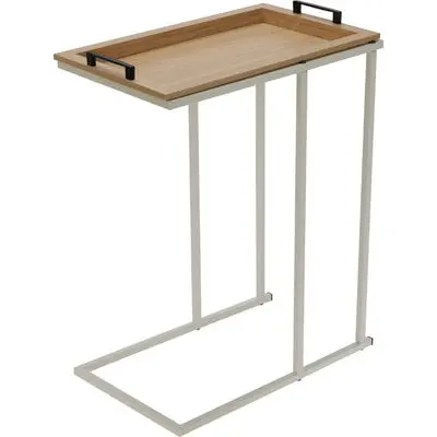 Sidebord råhvit ramme MDF