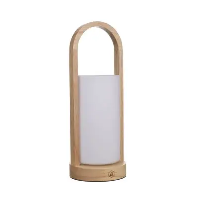 Laguiole lanterne træ & glas 3 farver led-usb t