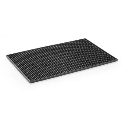 Barmatte 455x305x10 mm svart gummi