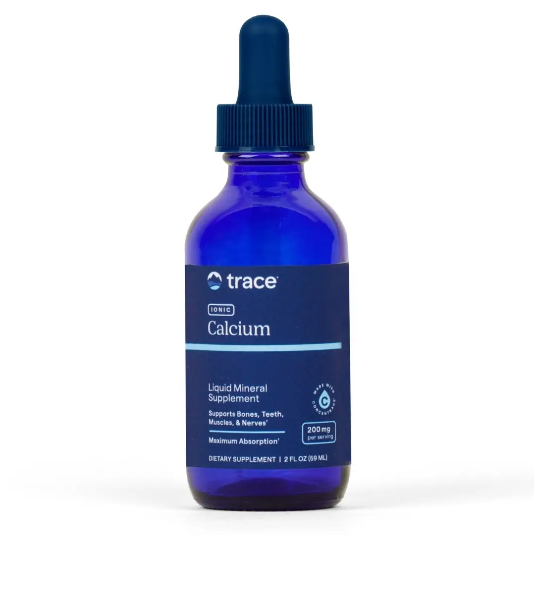 Trace Minerals Flytende Ionisk Kalsium 200mg