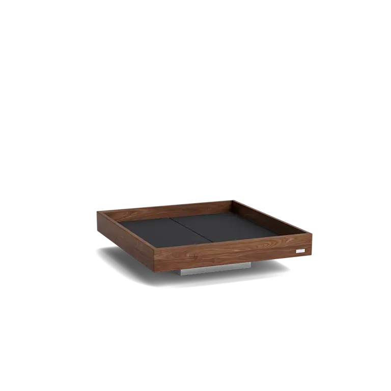 Rammeseng Hällsö Walnut, inkl. Luxury overmadrass og Store Harpö fra Carpe Diem Beds