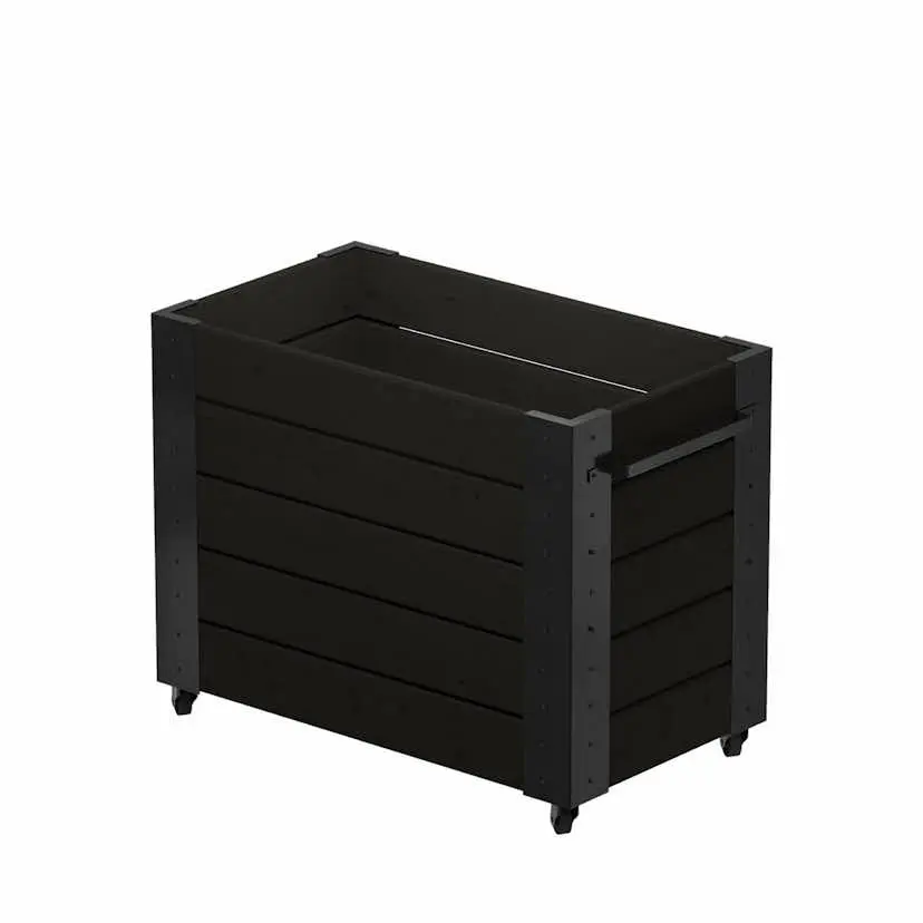 Blomsterkasse PLUS Cubic med Hjul 50 x 87 x 70