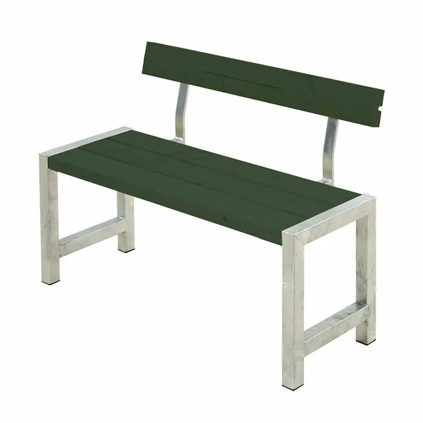 Hagebenk PLUS Café med Ryggstøtte 127 cm Grønn