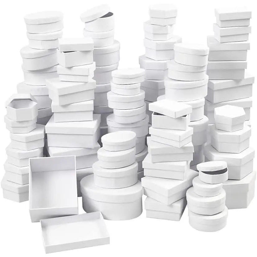 Esker Creativ Company Pappesker Hvit 168 Mix/ 1 Eske