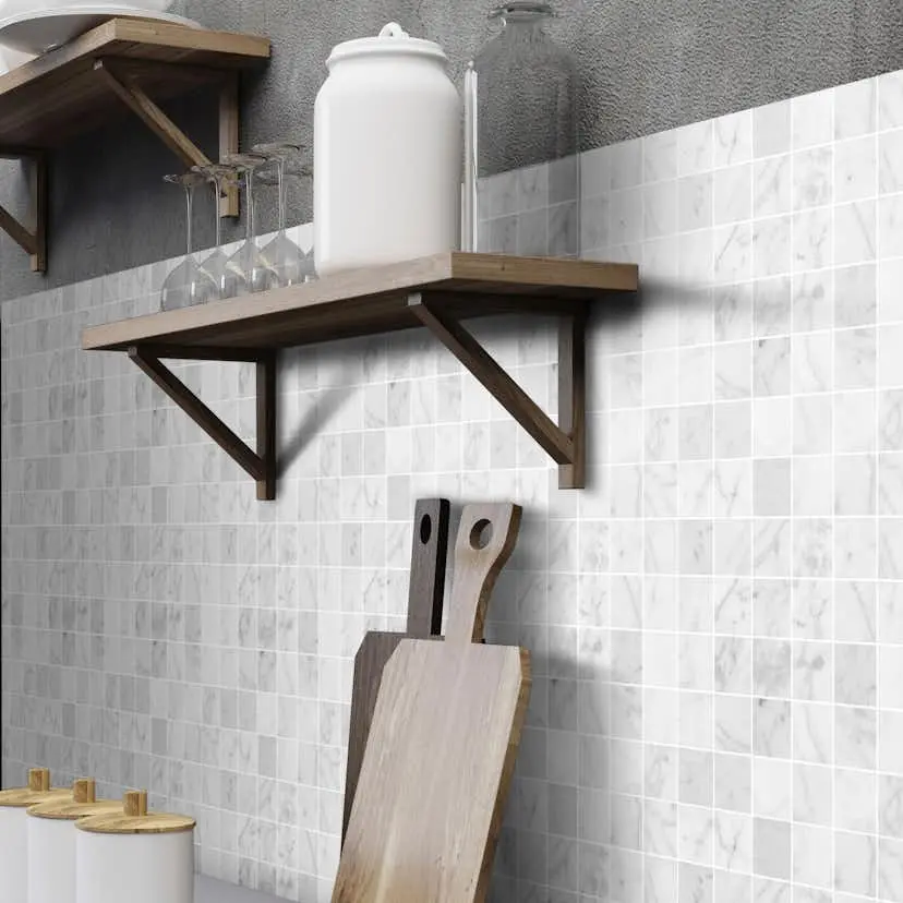 Mosaikk Arredo Marmor Arredo Carrara Matt Hvit 5x5 cm
