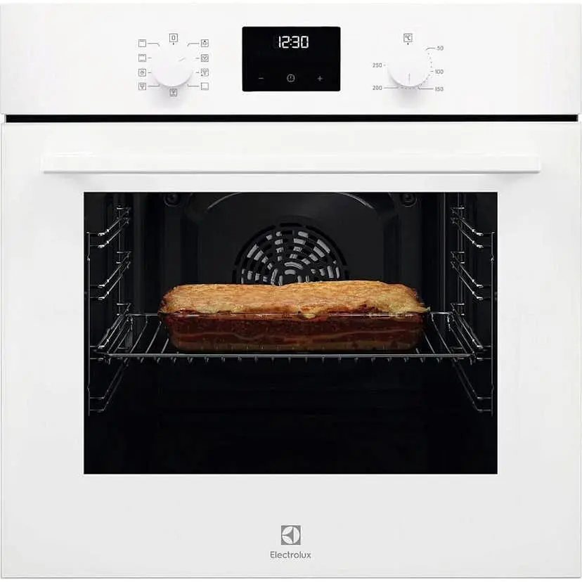 Innbyggingsovn Electrolux COB410V Hvit med Varmluftsfunksjon og AquaClean