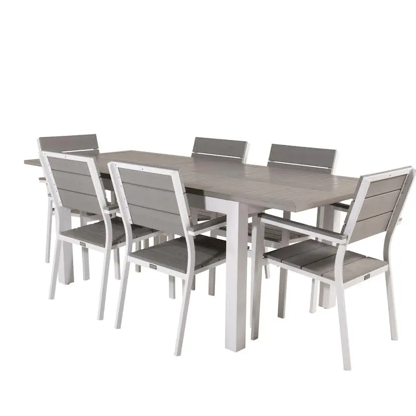 Spisegruppe Venture Home Aleyna 152/210 med 6 Lova Spisestoler