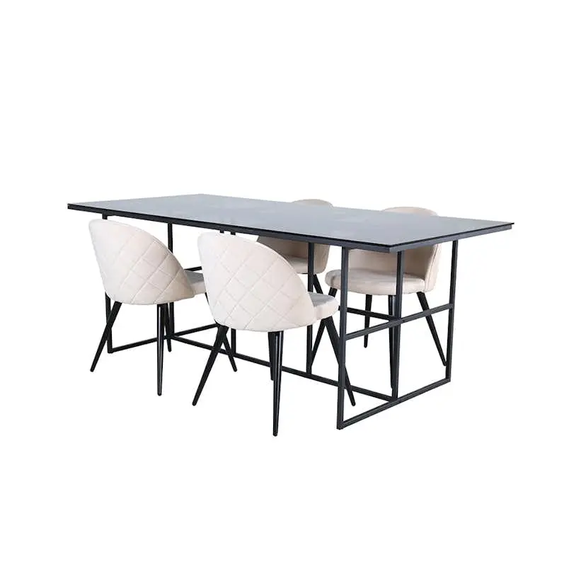 Spisegruppe Venture Home Lund Spisebord og Valentina Stitcthes Spisestol