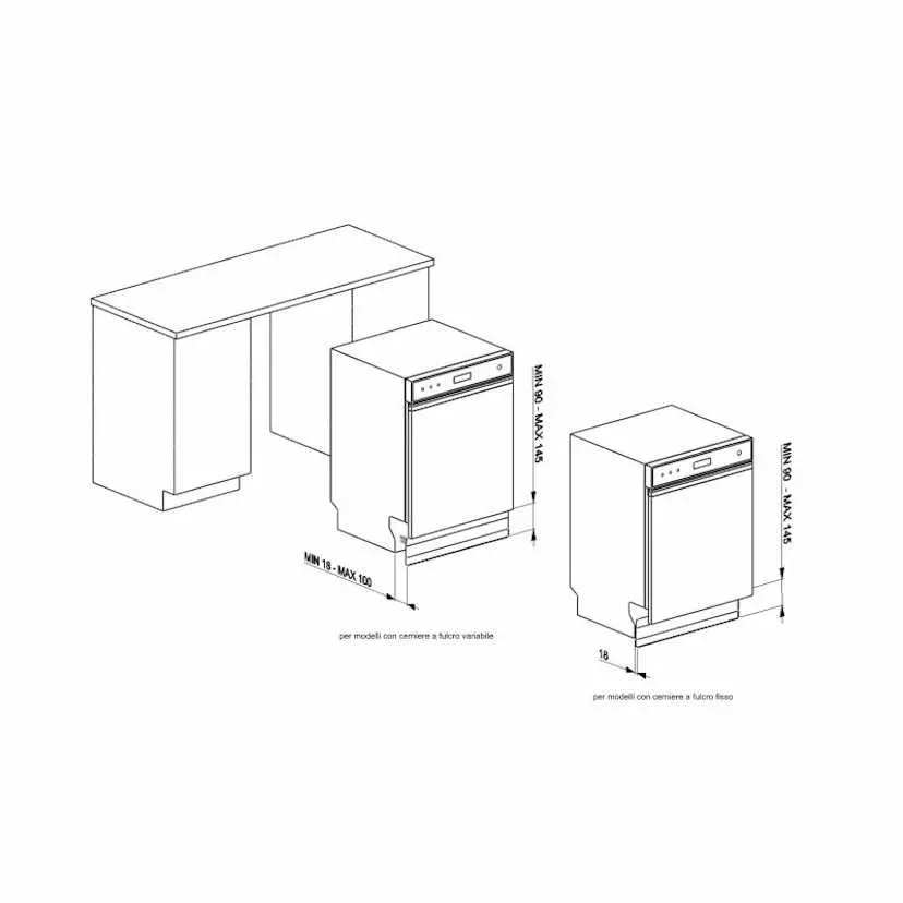 Sokkel til Oppvaskmaskin Smeg KITPL60X