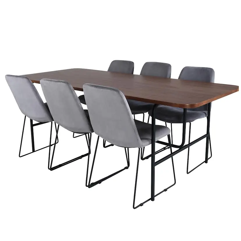 Spisegruppe Venture Home Chicago med 6 Muscot Stoler