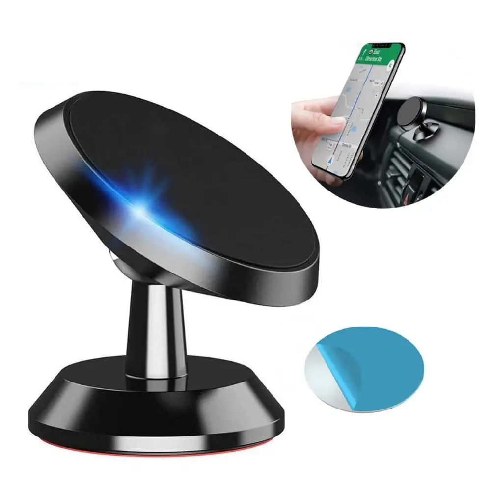 360 roterbar mobilholder med selvbehandlingen magnetbilholder svart