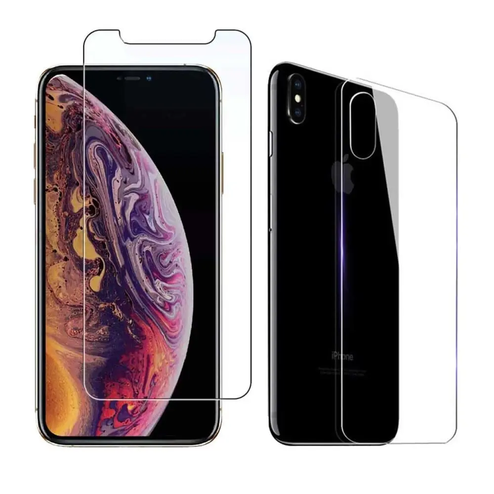 2-pack iPhone XS Max HD Screen Protector + Protective Film for Back