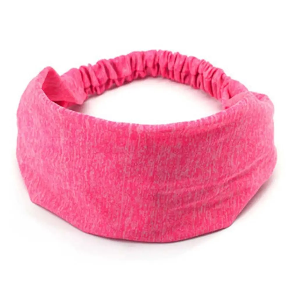 Yoga pannebånd hårbånd for sport trening rosa
