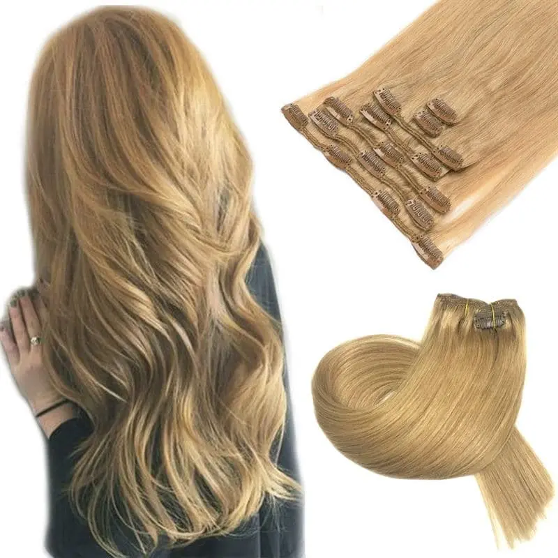 Remy Clip-on Extensions # 27 Medium Blonde 40 cm